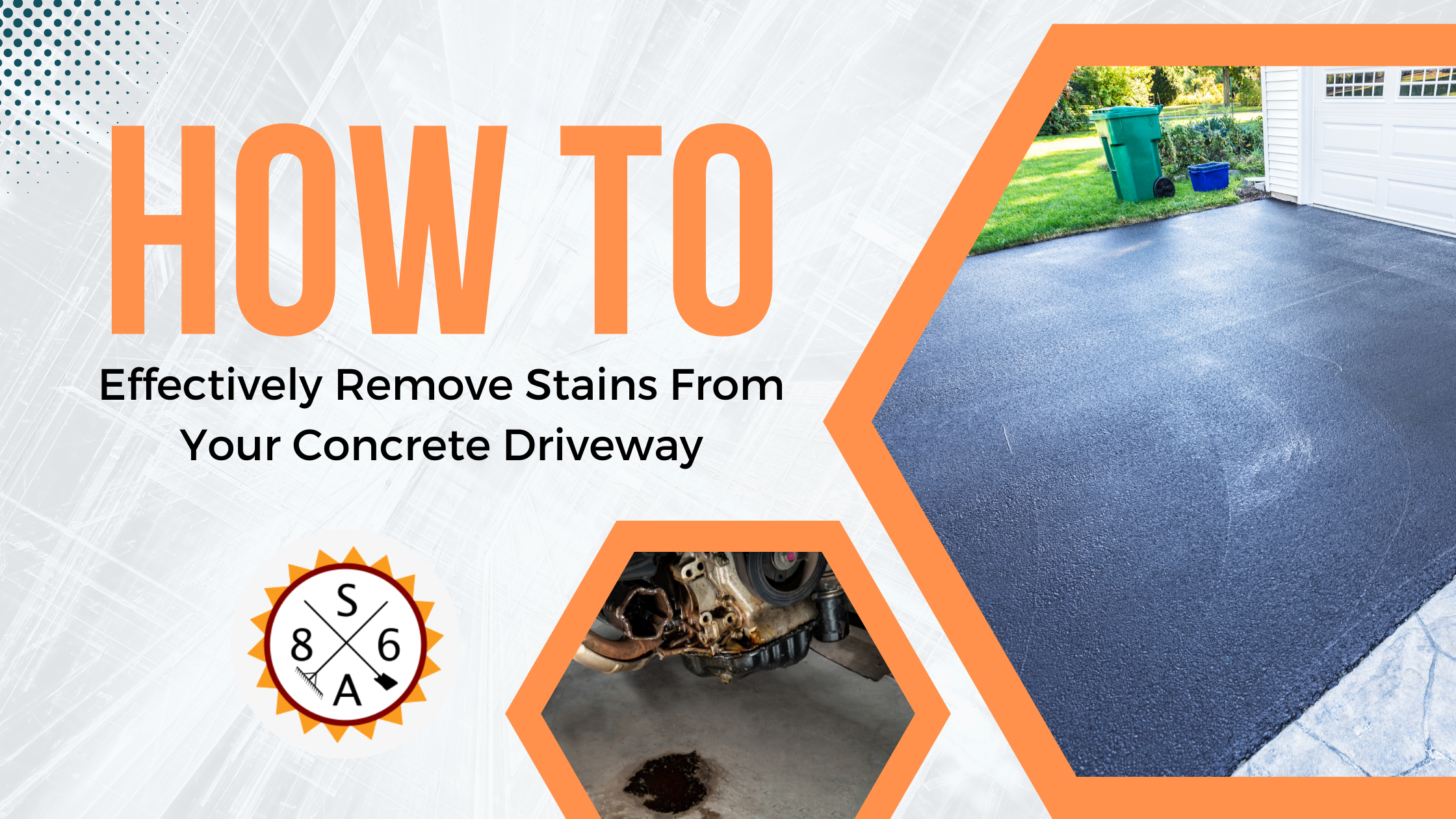 Removing stains online from concrete